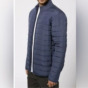 Voyager Polar Fleece Lined Puffer Jacket - Men’s Large - Navy Blue